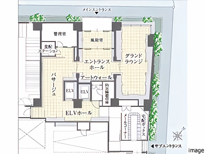 共用部配置イラスト｜ザ・パークハウス日本橋大伝馬町