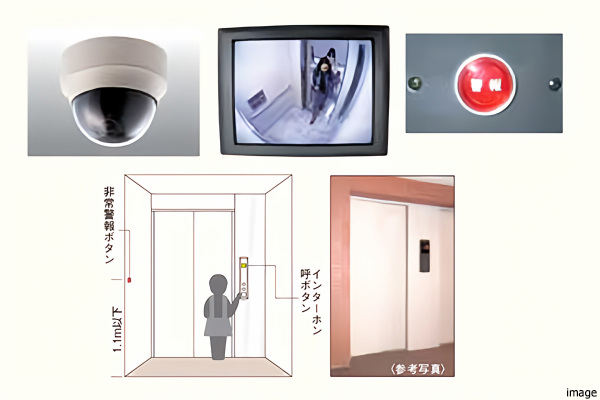 エレベーターの防犯対策イメージ｜ザ・パークハウス日本橋大伝馬町