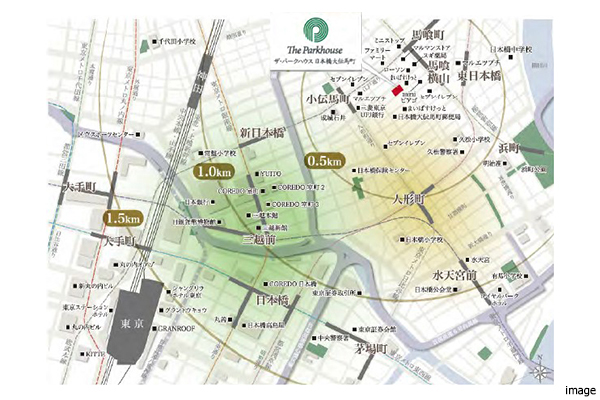周辺地図｜ザ・パークハウス日本橋大伝馬町